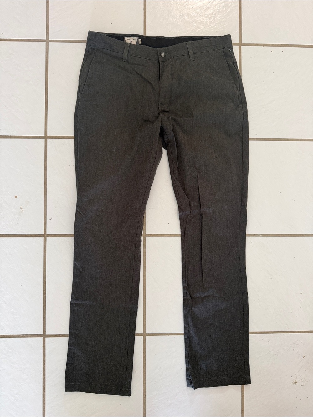 Volcom Men's Dark Gray Chinos